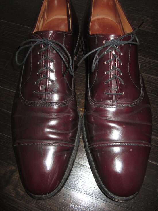 ALLEN EDMONDS PARK AVENUE Burgundy Leather Cap Toe Oxford Shoes Men\'s 13 AA main image 7